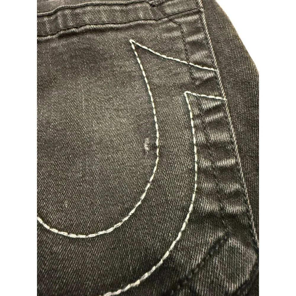 True Religion Relaxed Slim Geno Denim Jeans Mens Black 31x30